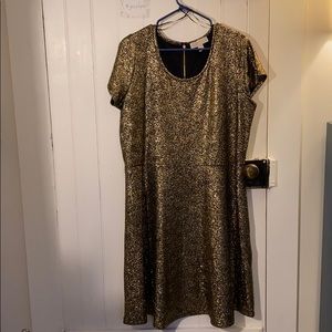 Michael Kors Black and Gold Dress